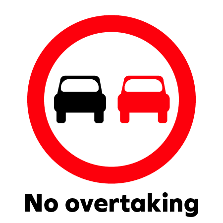 no overtaking sign
